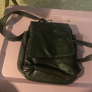 Tignanello Black Leather Shoulder Bag